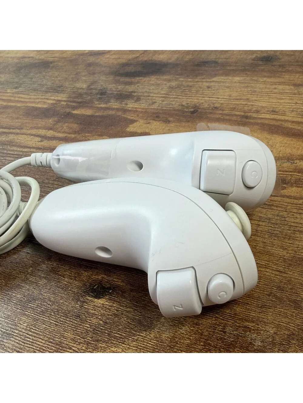 Nintendo Wii Nunchuk Controllers Lot of 2 White OEM Official Genuine Tested